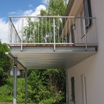 Balkon mit Entwässerung